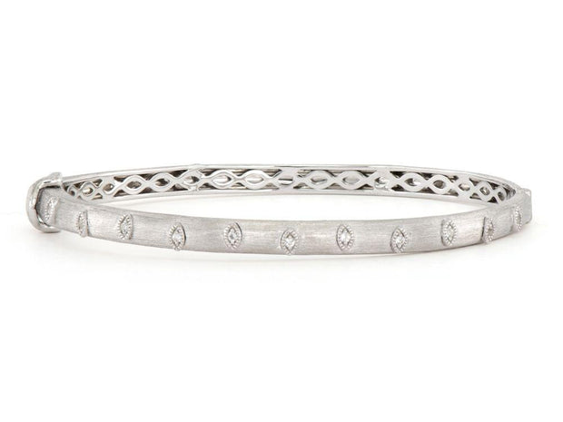 JudeFrances Sterling Silver Staggered Marquis Bangle