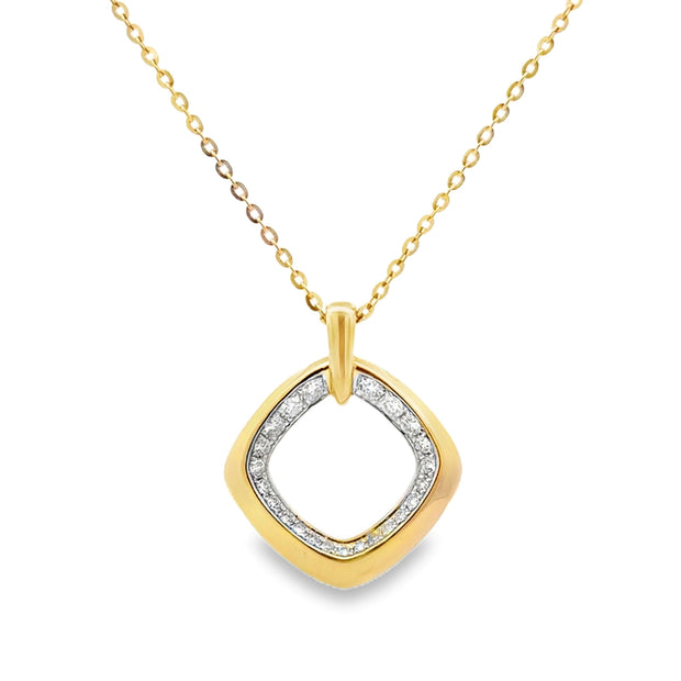 Nava Dee 14K Yellow Gold Halo-Style Diamond Necklace