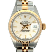 Estate Stainless Steel & 18K Yellow Gold Rolex Datejust