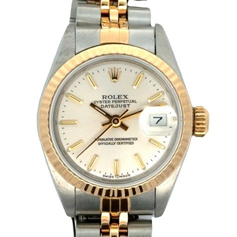 Estate Stainless Steel & 18K Yellow Gold Rolex Datejust