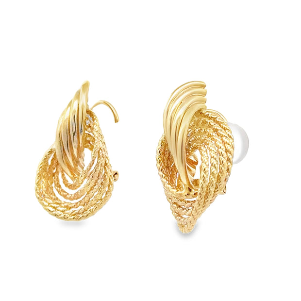 Estate 14K Yellow Gold Clip-On Earrings