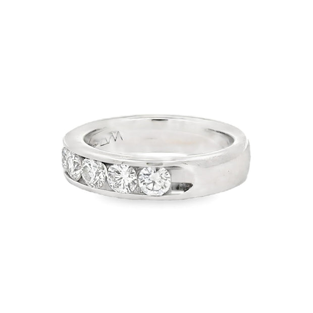 Estate 18K White Gold Diamond Band