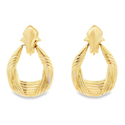 Estate 14K Yellow Gold Door Knocker Earrings