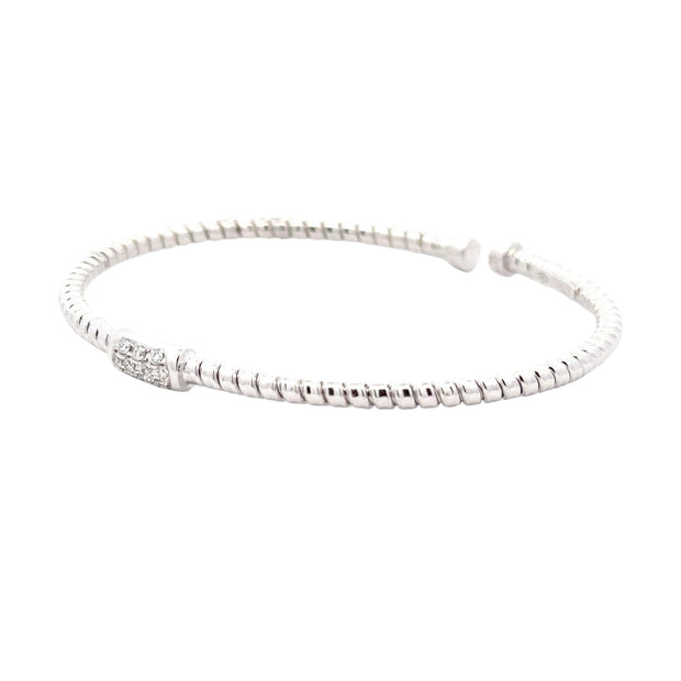 Nava Dee 18K White Gold Diamond Cuff Bracelet