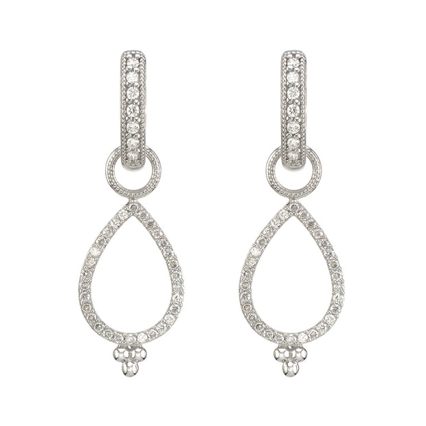 JudeFrances Provence Delicate Open Pear Pavé Earring Charms
