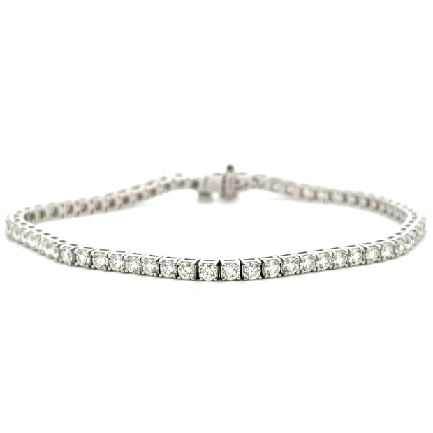 14K White Gold Diamond Tennis Bracelet