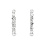 18K White Gold Oval-Cut Diamond Earrings