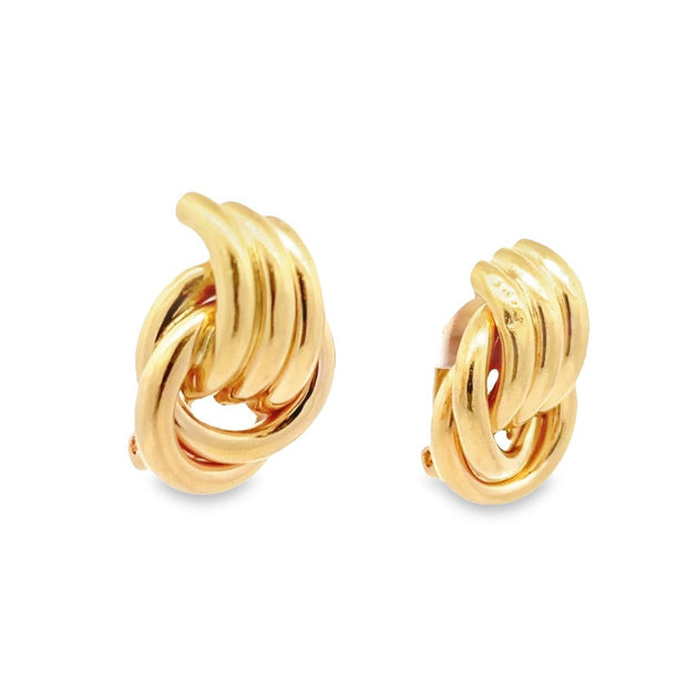 Estate 14K Yellow Gold Knot-Style Earrings