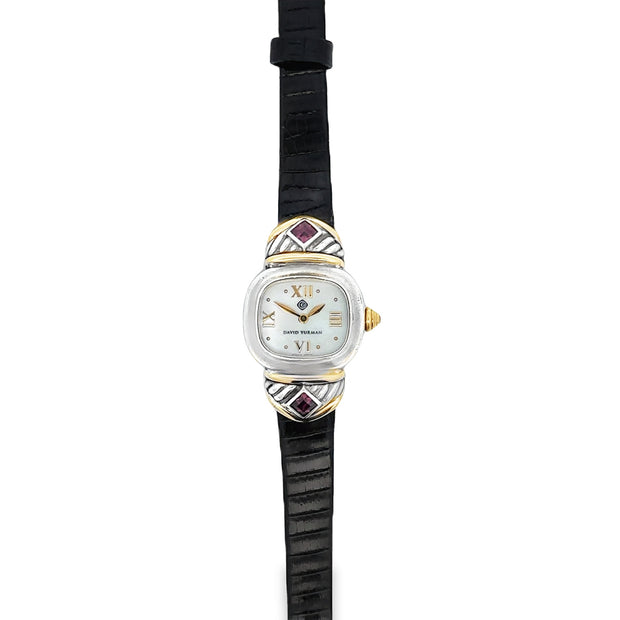 Estate David Yurman Sterling Silver & 14K Yellow Gold Watch