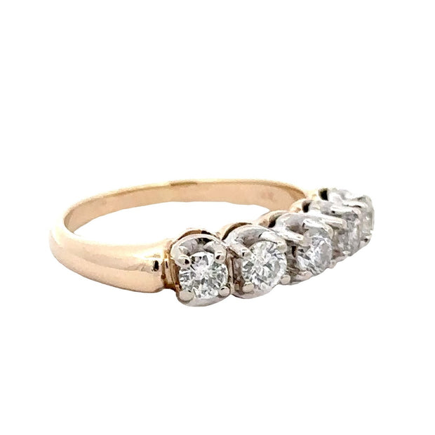 Estate 14K Yellow & White Gold Diamond Ring