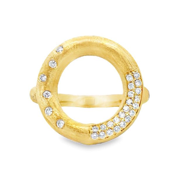 Nava Dee 14K Yellow Gold Diamond Circle Ring