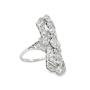 Estate Vintage Platinum Diamond Cocktail Ring