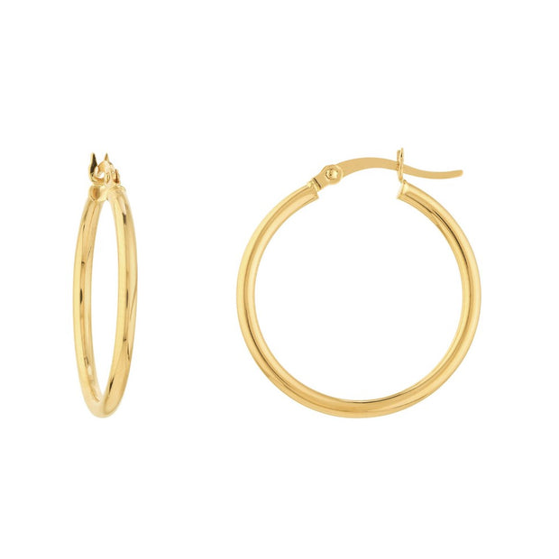 14K Yellow Gold Hoop Earrings