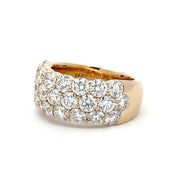 14K Yellow Gold Wide Diamond Ring