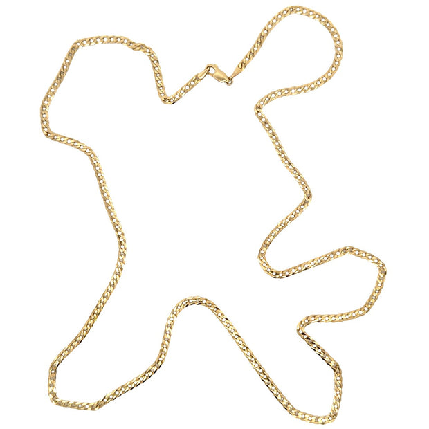 Estate 14K Yellow Gold Mini Curb Link Necklace