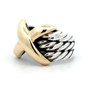 Estate Sterling Silver & 14K Yellow Gold David Yurman Ring