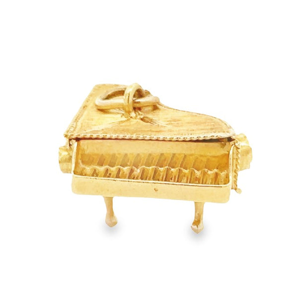 Estate ~21K Yellow Gold Turquoise Piano Charm