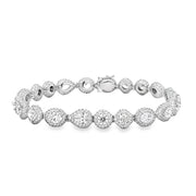 Platinum Multi-Shape Diamond Tennis Bracelet