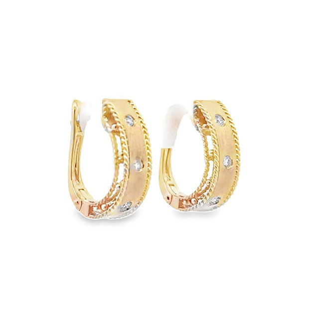 D.M. Kordansky 14K Yellow Gold Diamond Huggie Earrings