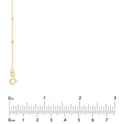 14K Yellow Gold Mini Ball Station Bead Chain Necklace