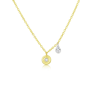 Meira T 14K Gold Diamond Station Necklace