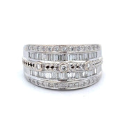Estate 18K White Gold LeVian Diamond Ring
