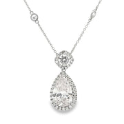 Platinum Pear-Shape Diamond Necklace