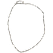 14K White Gold Diamond Choker Tennis Necklace