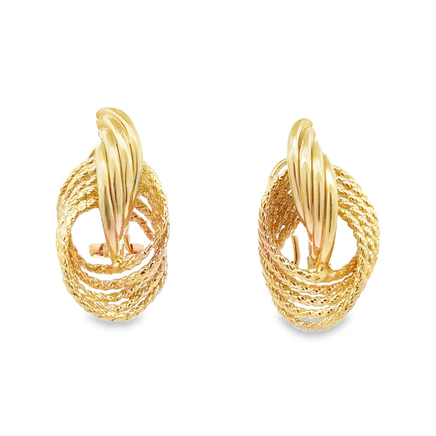 Estate 14K Yellow Gold Clip-On Earrings