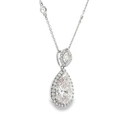 Platinum Pear-Shape Diamond Necklace