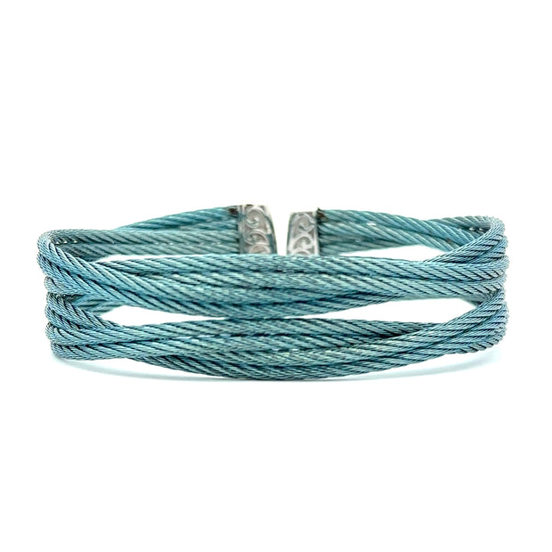 ALOR Caribbean Blue Cable Entwine Cuff