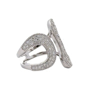 Nava Dee 14K White Gold Free-Form Diamond Ring