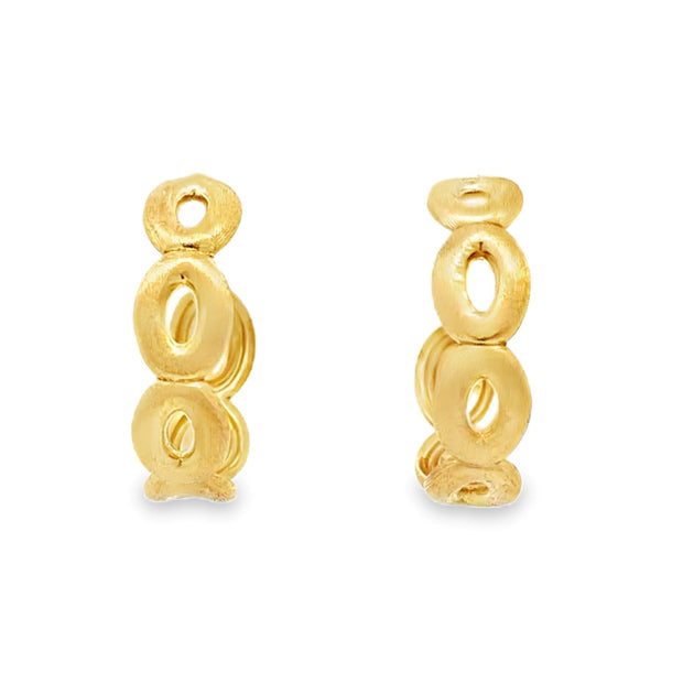 Estate 18K Yellow Gold Marco Bicego Semi-Hoop Earrings