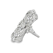 Estate Vintage Platinum Diamond Cocktail Ring