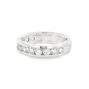 Estate 14K White Gold Channel-Set Diamond Ring