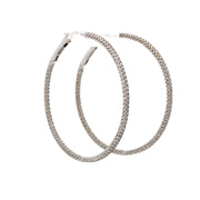Estate 18K White Gold Thin Diamond Hidalgo Earrings