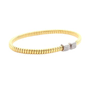 Nava Dee 18K Yellow & White Gold Diamond Cuff Bracelet