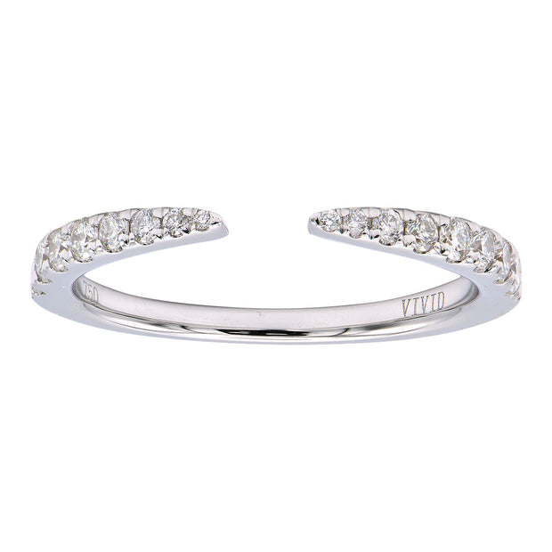 14K White Gold Open-Style Diamond Ring