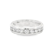 Estate 14K White Gold Channel-Set Diamond Ring