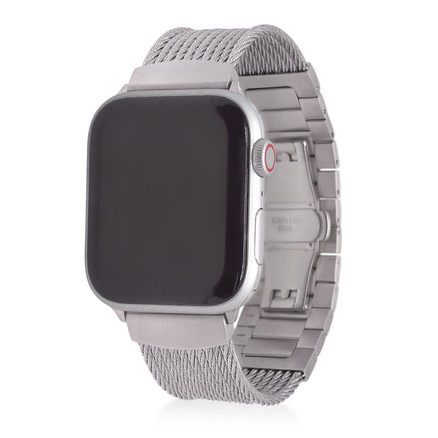iALOR™ Grey Cable 10-Row Apple Watch® Band (fits 42-45mm watch)