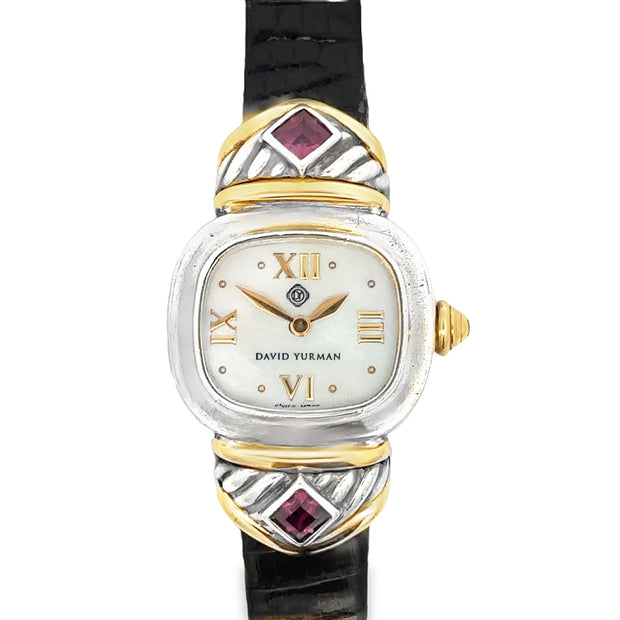 Estate David Yurman Sterling Silver & 14K Yellow Gold Watch