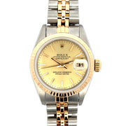 Estate Stainless Steel & 18K Yellow Gold Rolex Datejust