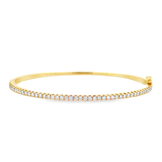 18K Yellow Gold Diamond Bangle Bracelet
