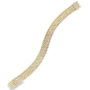 18K Yellow Gold Honeycomb Diamond Bracelet