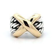Estate Sterling Silver & 14K Yellow Gold David Yurman Ring