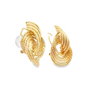 Estate 14K Yellow Gold Clip-On Earrings