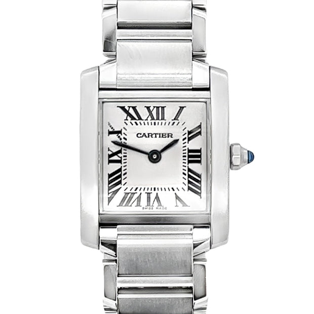 Estate Stainless Steel Cartier Tank Francaise