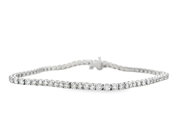 14K White Gold Diamond Tennis Bracelet