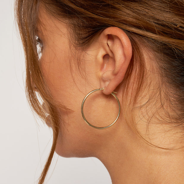 14K Yellow Gold Hoop Earrings