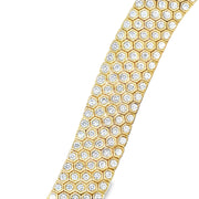18K Yellow Gold Honeycomb Diamond Bracelet